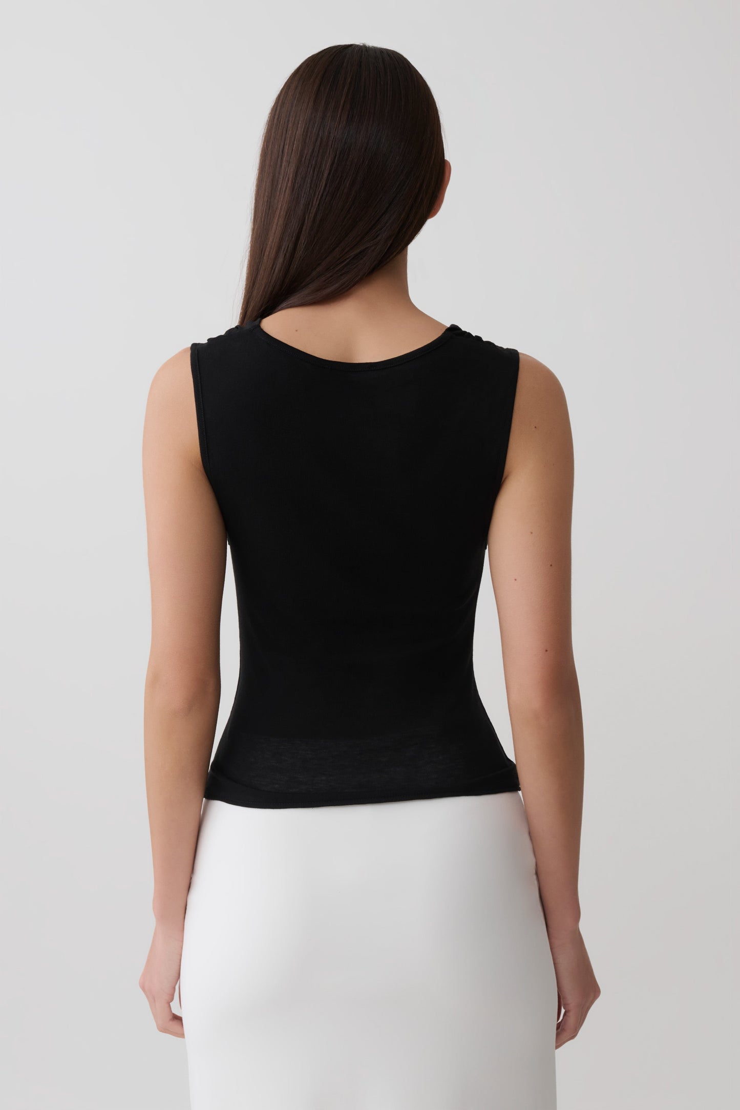 Ciaran Ärmelloses Transparentes Top - Schwarz