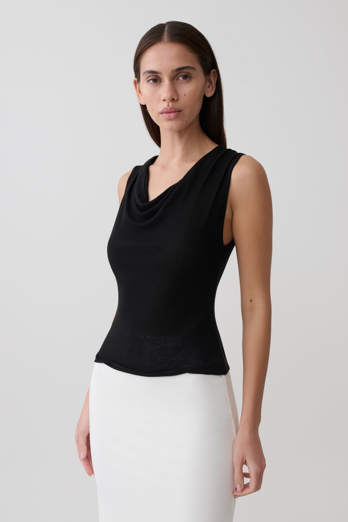 Ciaran Ärmelloses Transparentes Top - Schwarz