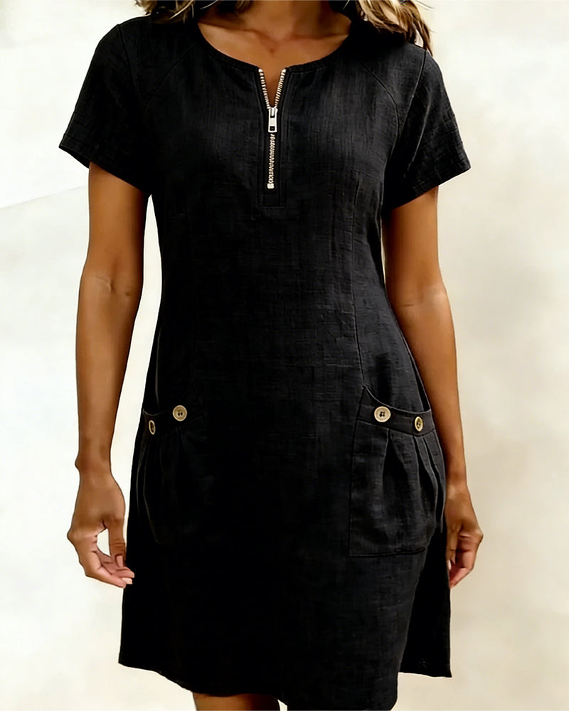 Vienna-Stil® | Baumwollkleid mit Reißverschluss
