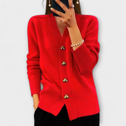 AlpenNord™ | Damen-Pullover mit V-Ausschnitt im Vintage-Look