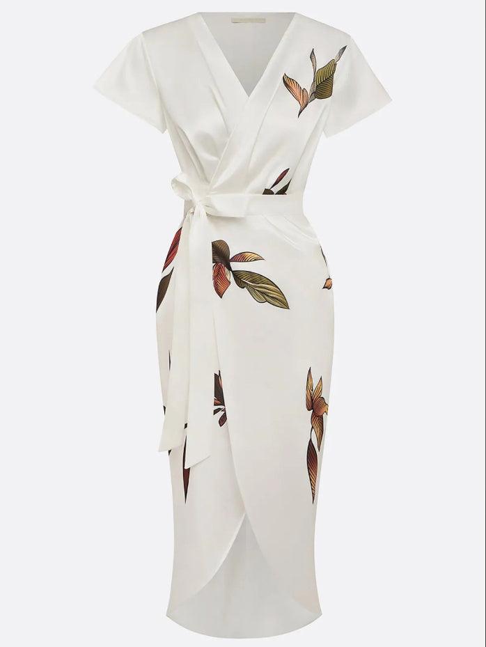 Elin™ - Elegante Wickelkleid mit Blumenmuster
