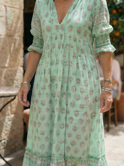 Alba | Florales Midi-Kleid