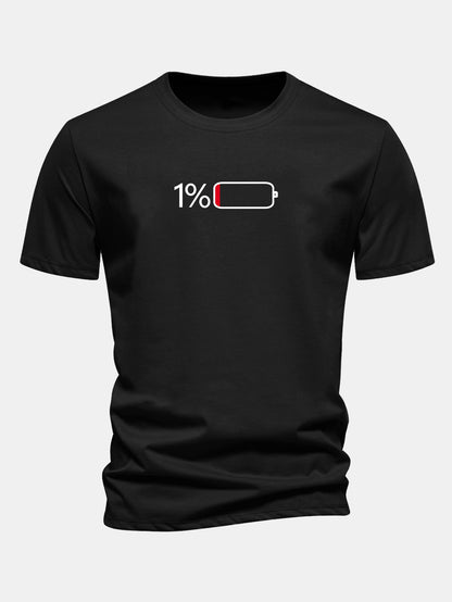 Reguläre Passform 1% Batteriedruck Baumwoll-T-Shirt & Corduroy 7" Shorts
