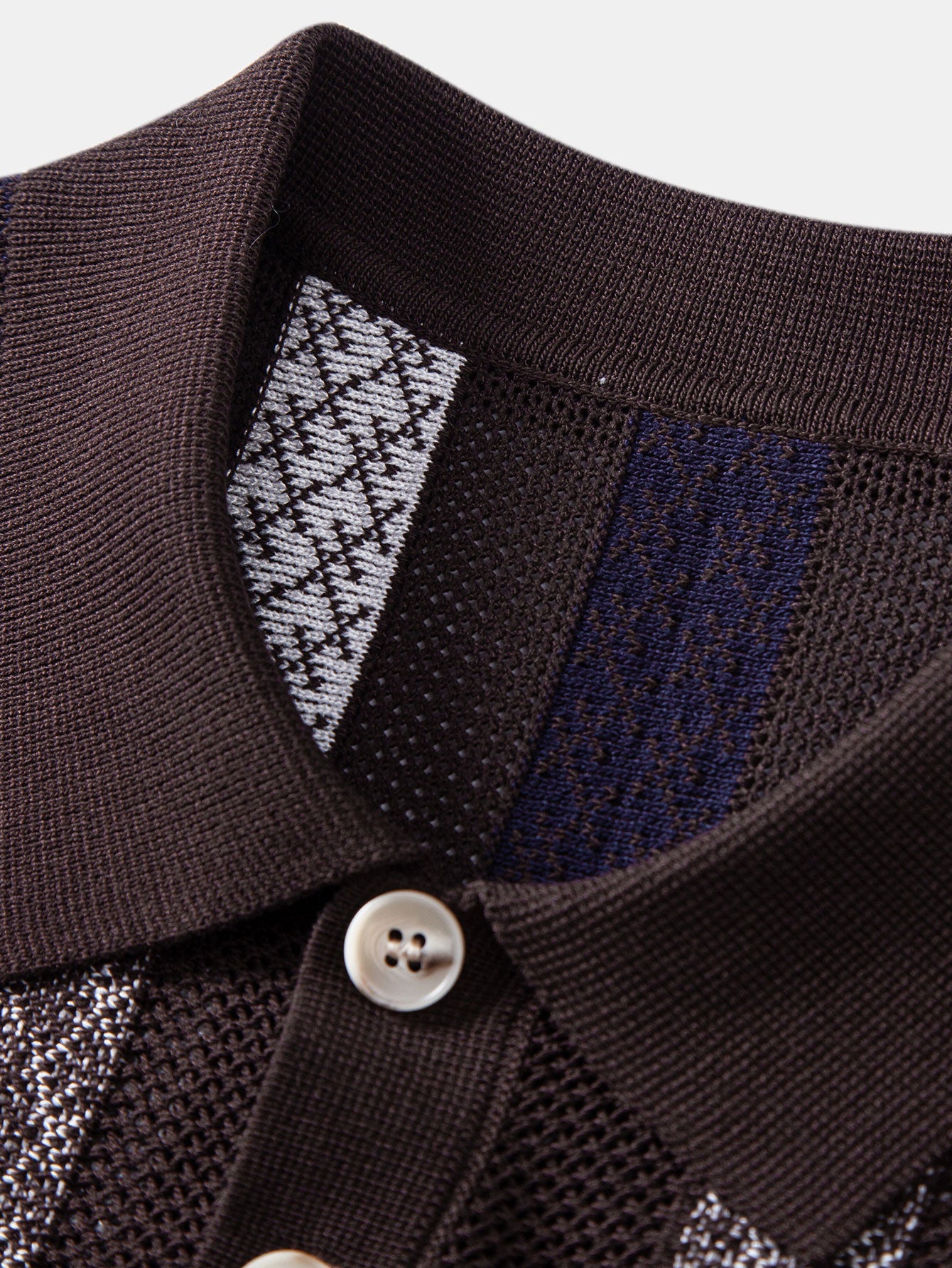 Gestreiftes Texturiertes Strick-Polo & Chino-Shorts mit Elastischem Bund