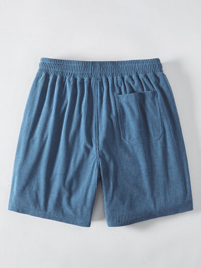 Seekü turtle Print Kontrast Ringer T-Shirt & Corduroy 7" Shorts