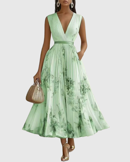 Siena™ - Elegante Plissee Maxi Kleid
