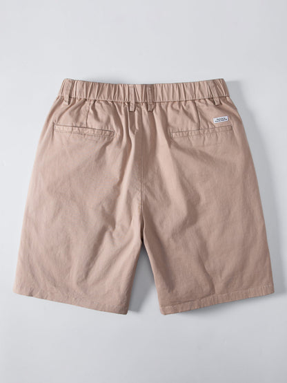 Gestreiftes Texturiertes Strick-Polo & Chino-Shorts mit Elastischem Bund
