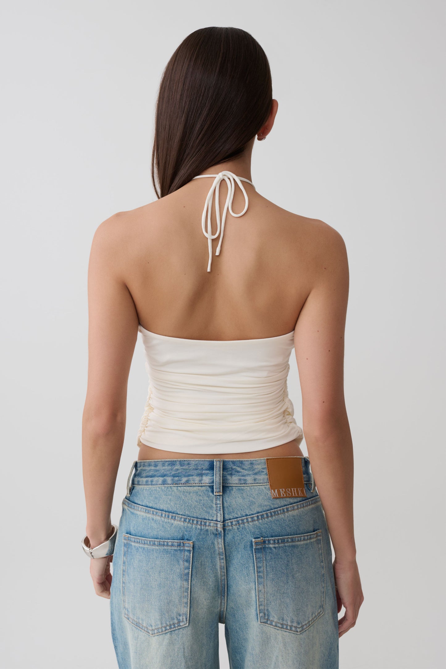 Sade Haltertop mit Hardware - Elfenbein