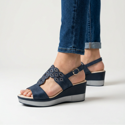Rachele - Bequeme Sandale für Damen mit Keilabsatz