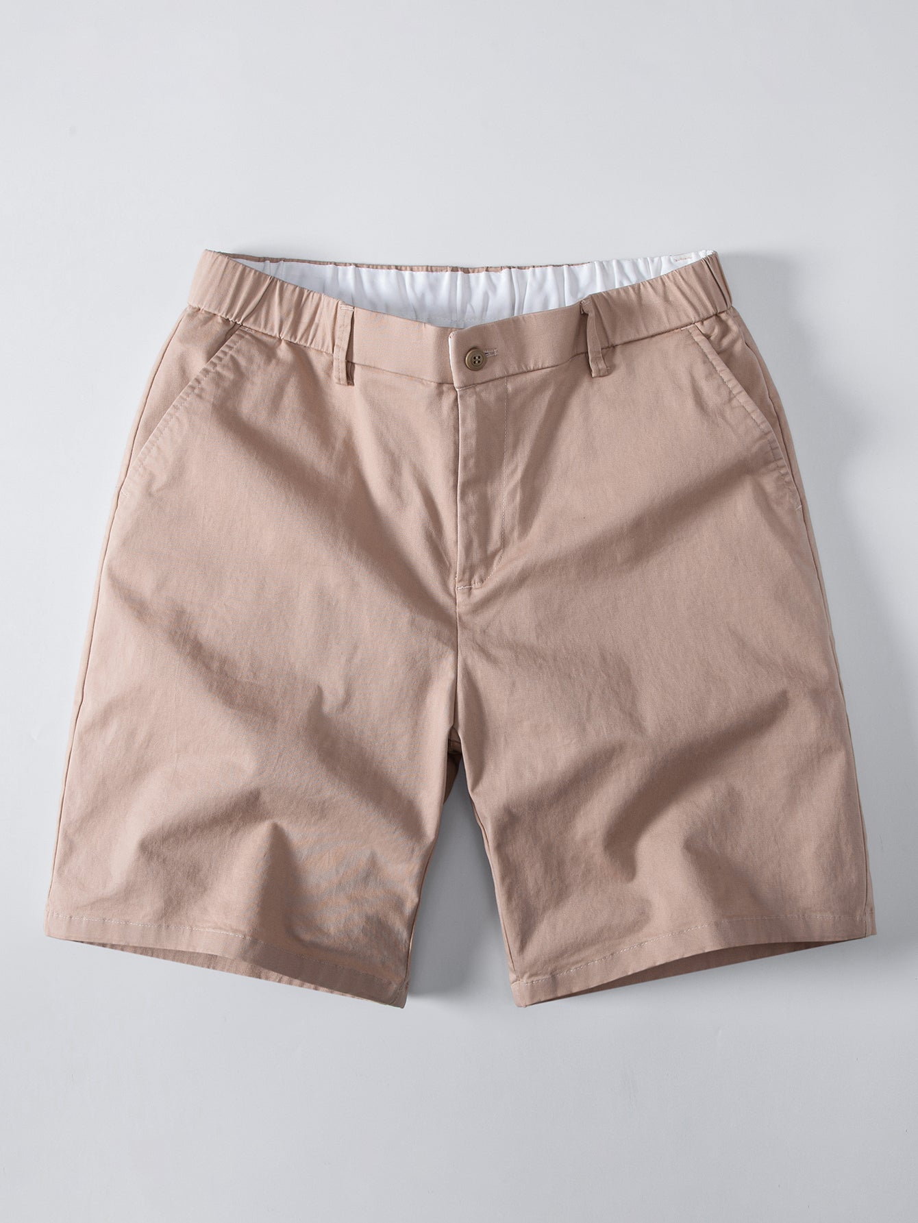 Gestreiftes Texturiertes Strick-Polo & Chino-Shorts mit Elastischem Bund