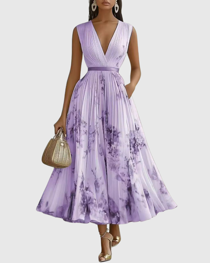 Siena™ - Elegante Plissee Maxi Kleid