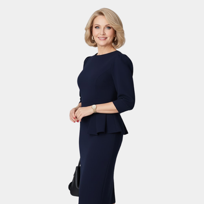 Claudine Bloom | Raffiniertes Midikleid mit Rüschen