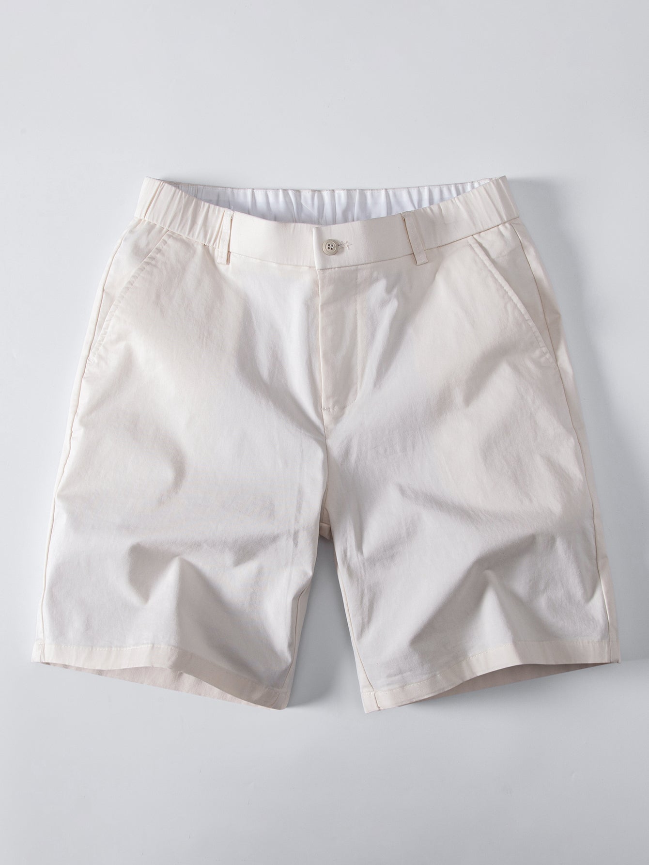 Gestreiftes Texturiertes Strick-Polo & Chino-Shorts mit Elastischem Bund