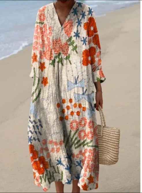 Van Elst Mode® | Sommerbrise bedrucktes Kleid