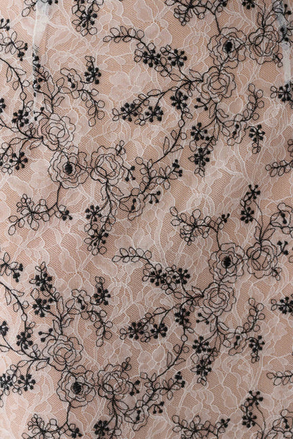 Kimberly Spitzen Bleistift Midi Rock - Nude Spitze