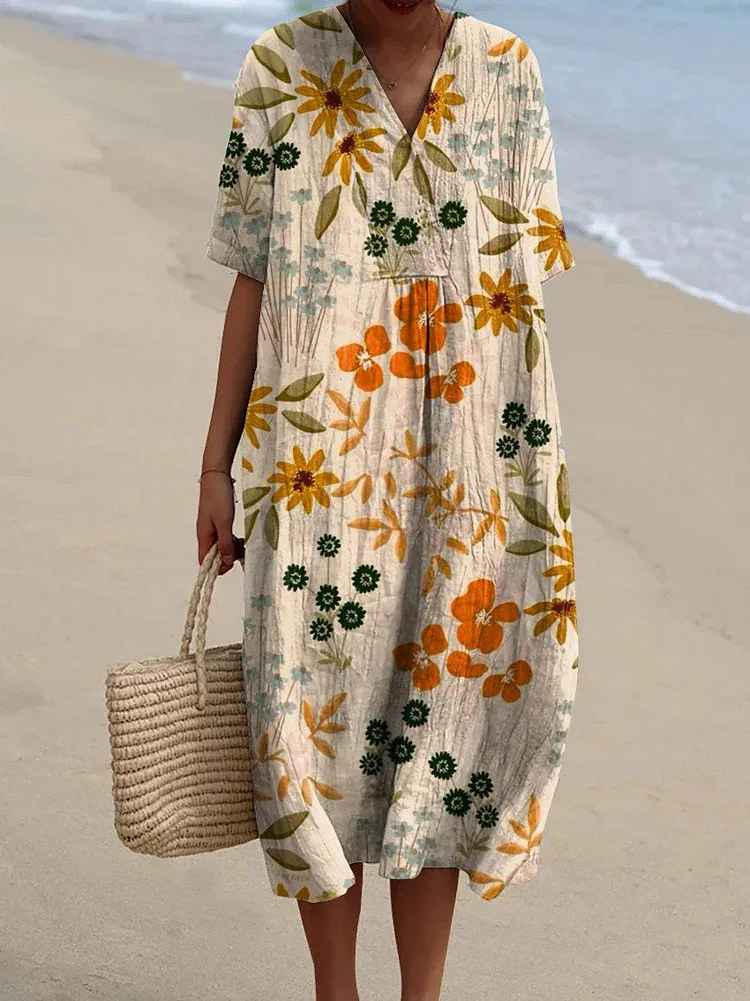 Van Elst Mode® | Sommerliches Blumenmuster Kleid