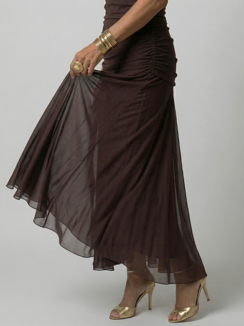 Calen | Off-Shoulder Fließende Midi-Kleider