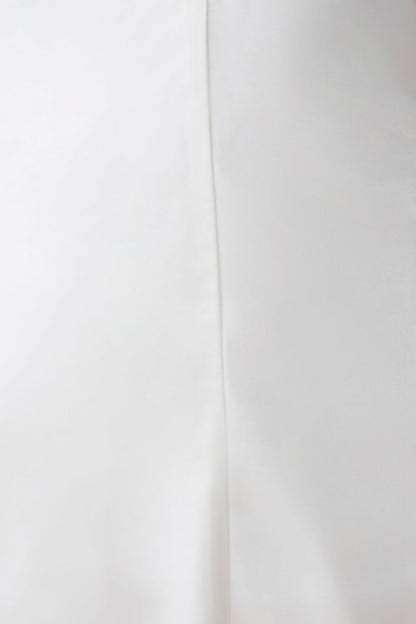 Myla Draped Shoulders Satin Maxi Kleid - Weiß
