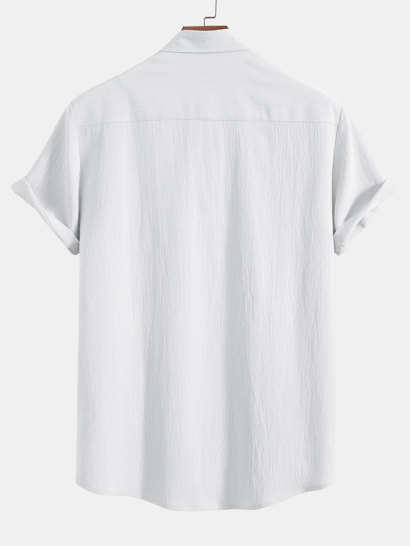 Gekräuselte Texturierte Hemd & Gekräuselte Texturierte Shorts mit Kordelzug (5 Zoll)
