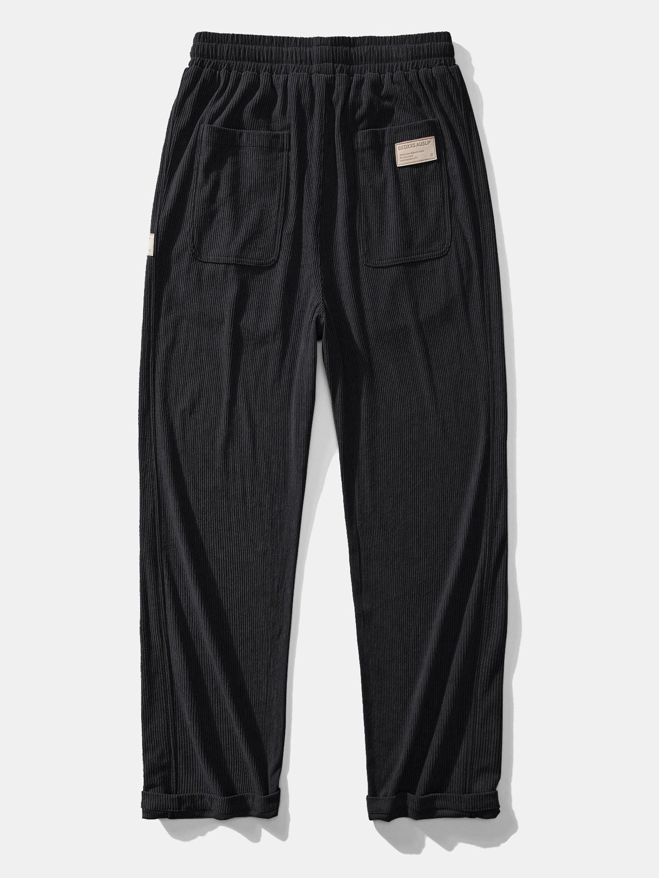 Quarter Zip Corduroy Raglan Ärmel Sweatshirt & Gerade Bein Corduroy Hose