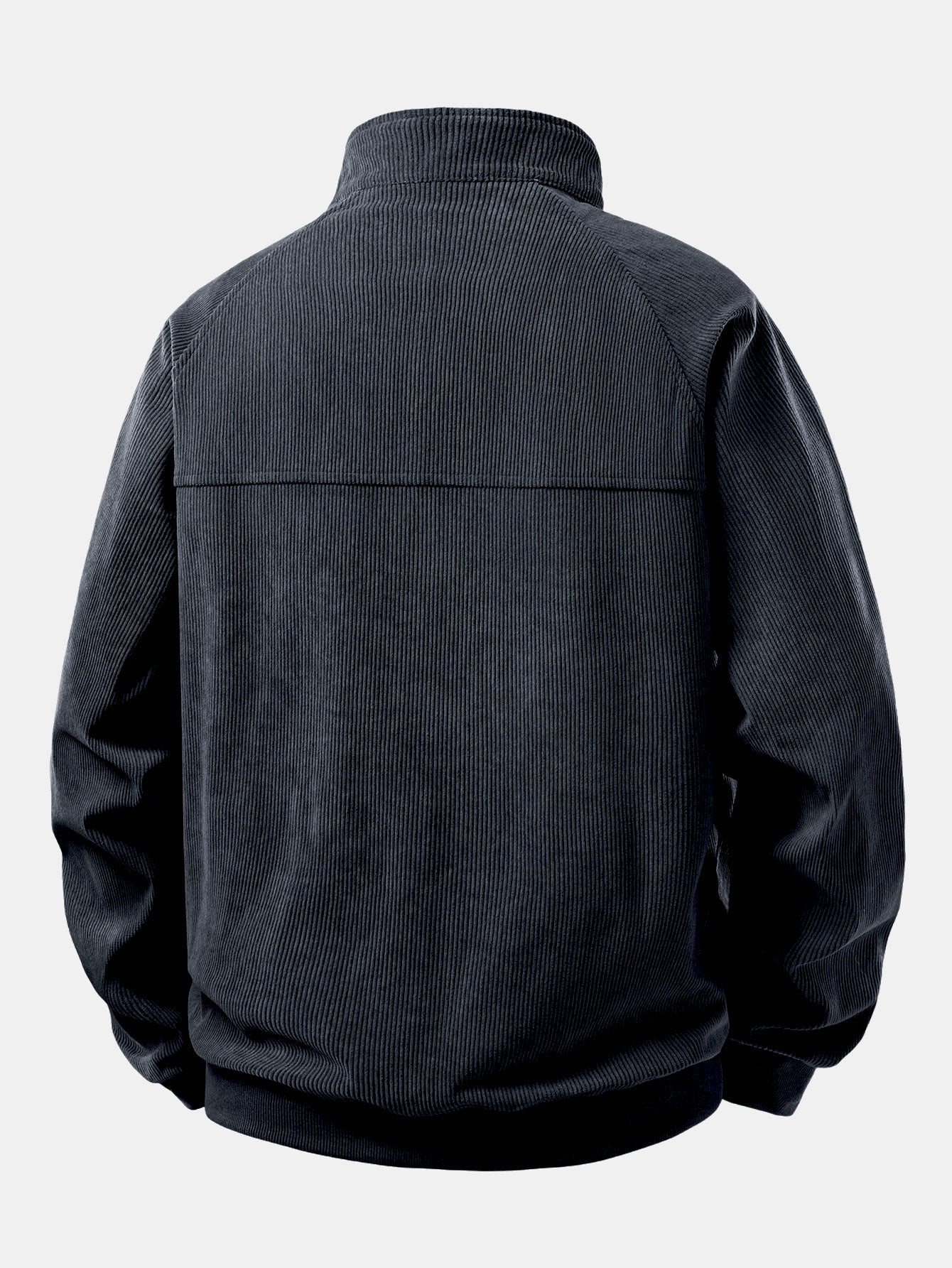Quarter Zip Corduroy Raglan Ärmel Sweatshirt & Gerade Bein Corduroy Hose