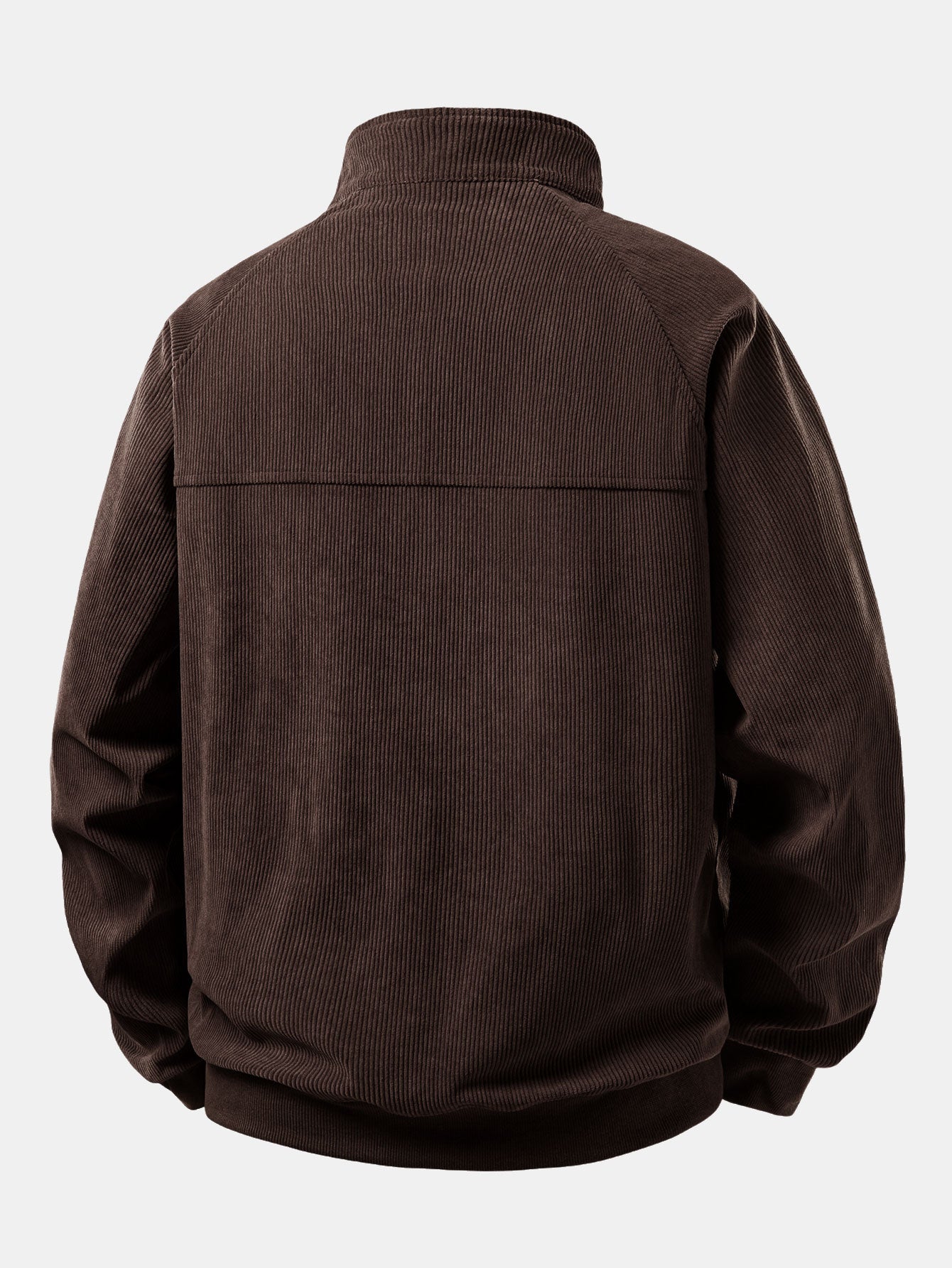 Quarter Zip Corduroy Raglan Ärmel Sweatshirt & Gerade Bein Corduroy Hose