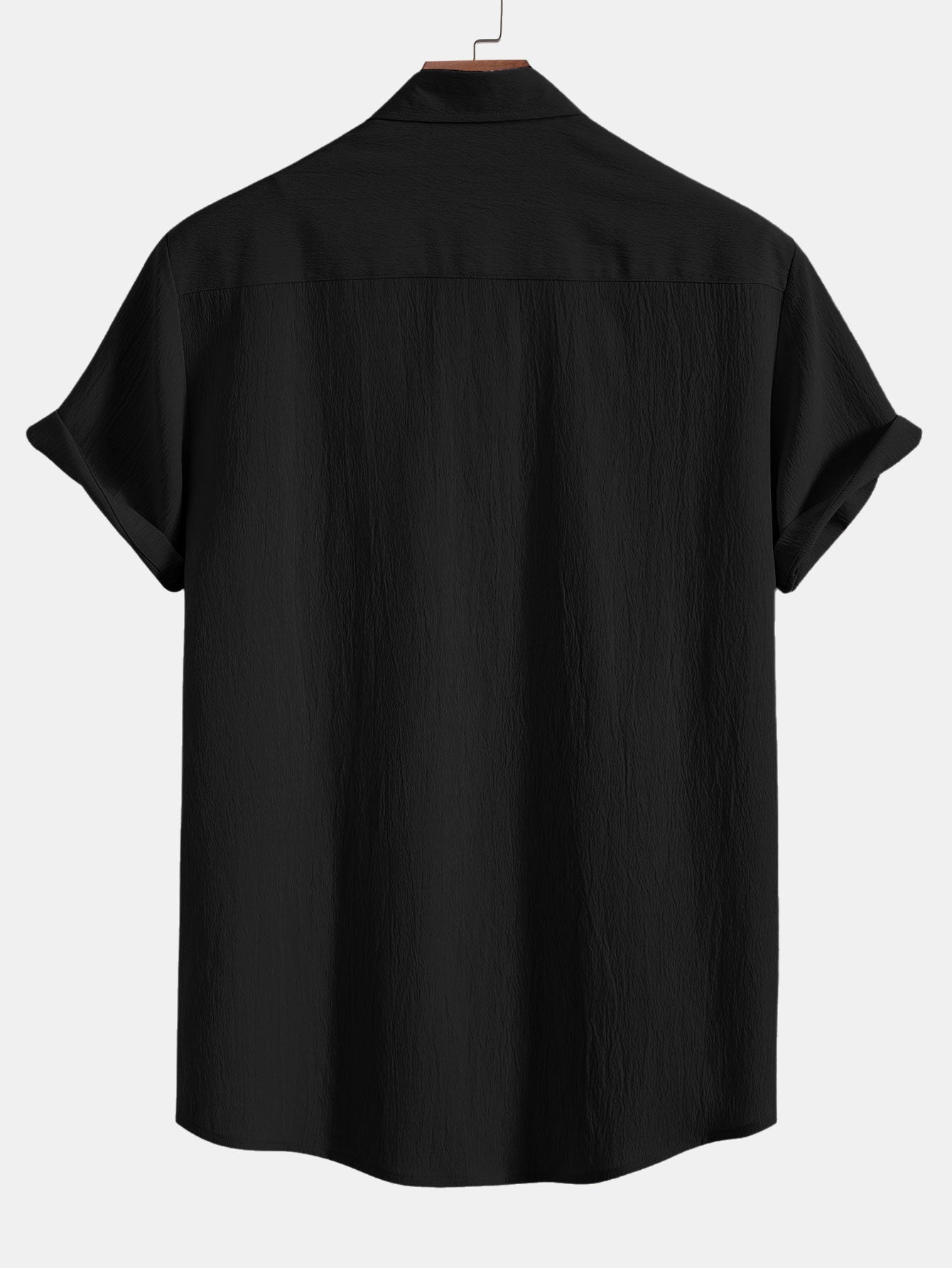 Gekräuselte Texturierte Hemd & Gekräuselte Texturierte Shorts mit Kordelzug (5 Zoll)