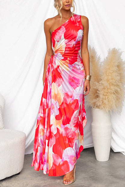 Yanira | Plissiertes Kleid mit einem Träger