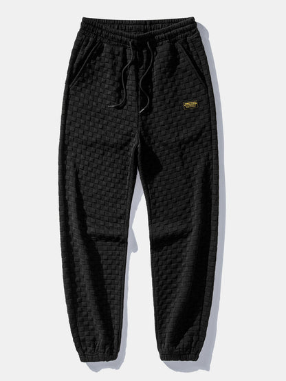 Schachbrett Jacquard Quarter Zip Sweatshirt & Jogginghosen