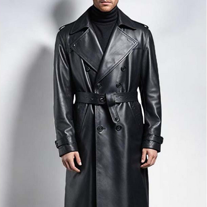 AlpenNord™ | Knielanger, zweireihiger Trenchcoat für Herren