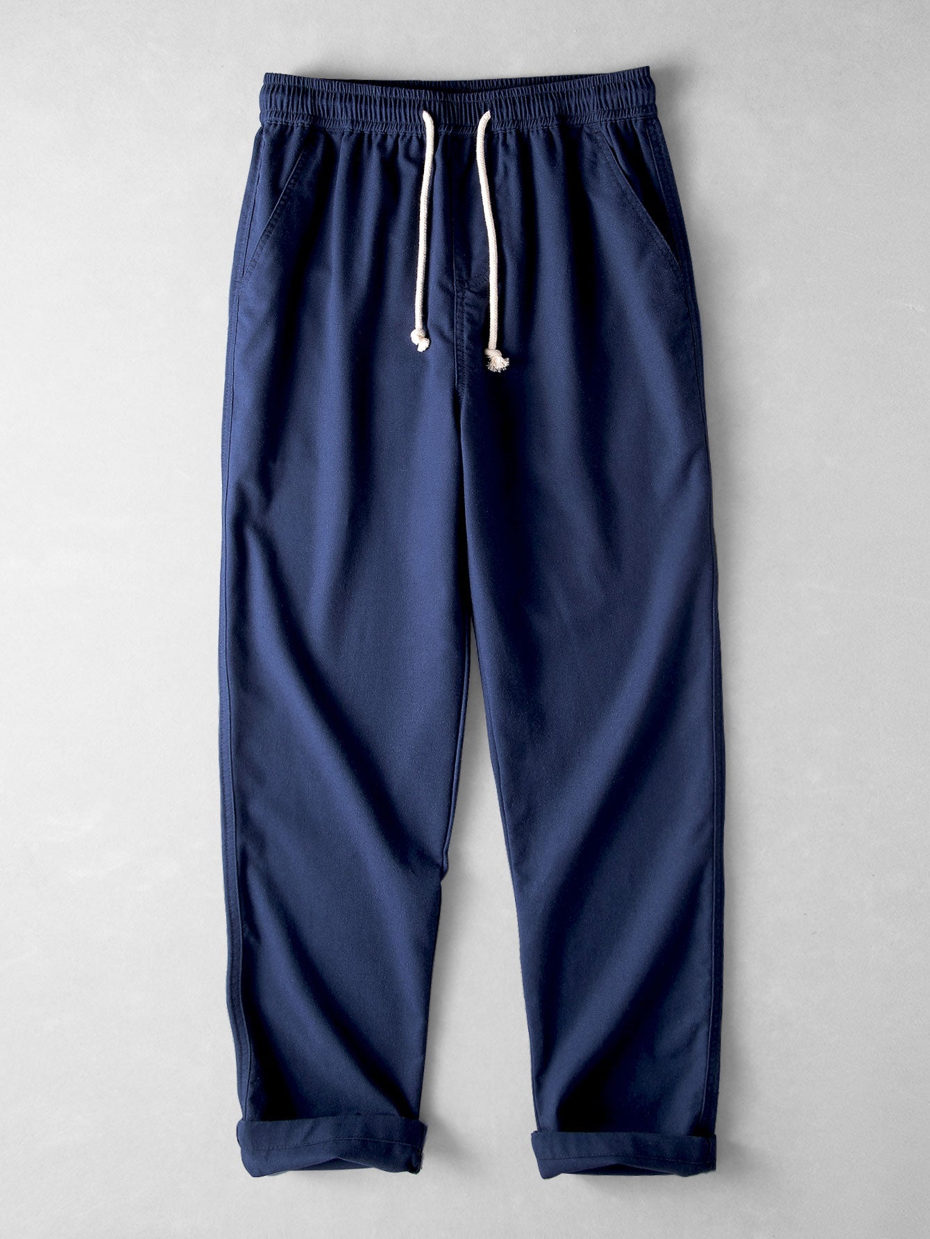 Kurzärmliges Hemd im Leinen-Look mit Stehkragen & gerade geschnittene Leinenhose