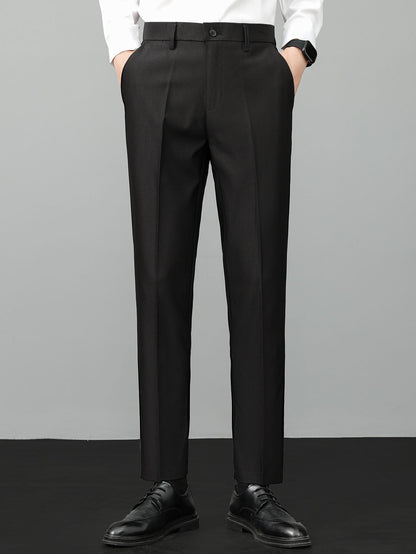 Leinentexturiertes Strickhemd & Slim Fit Tapered Hose