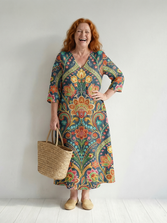 Lara | Midi-Kleid Easy Shape Garten