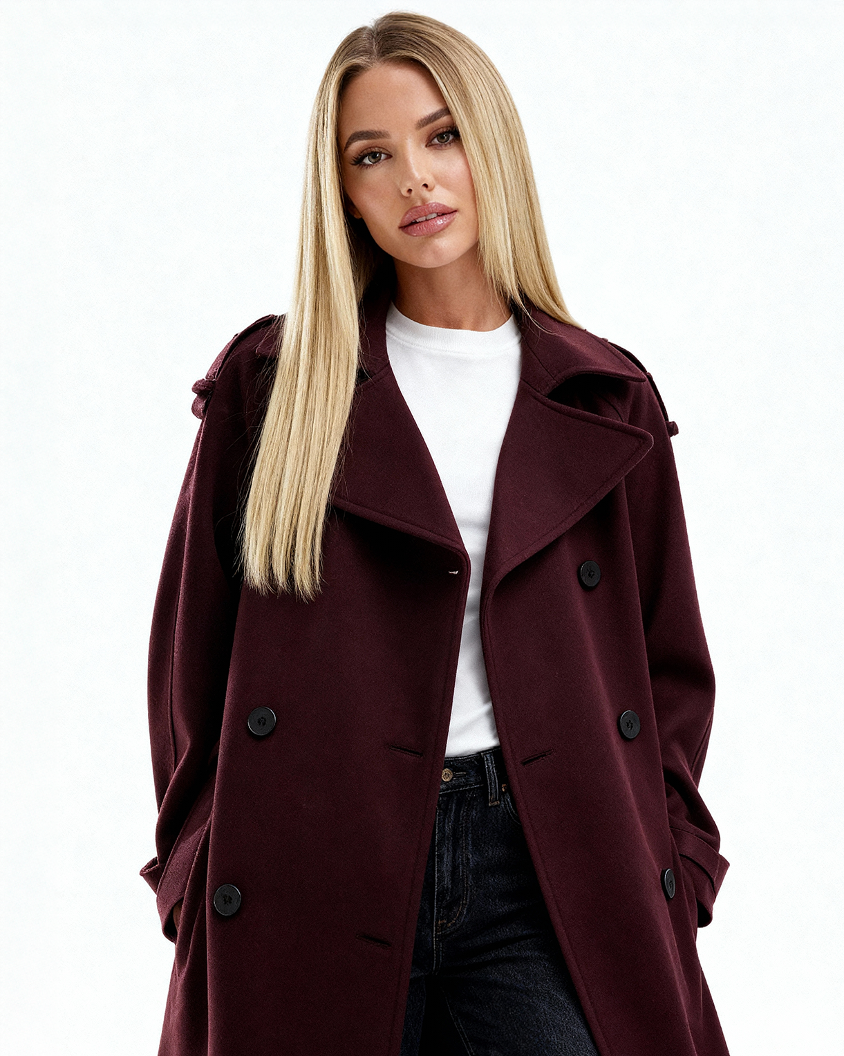 Amalia | Trench-coat bordeaux