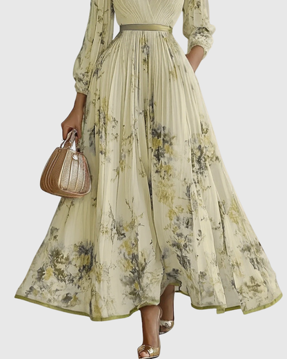 Siena™ - Elegante Plissee Maxi Kleid
