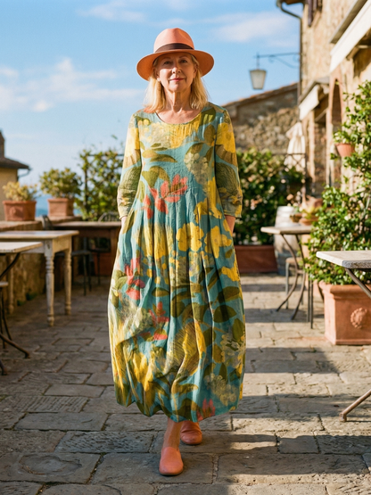 Galen | Künstlerisches Sommerkleid mit Farbdesign