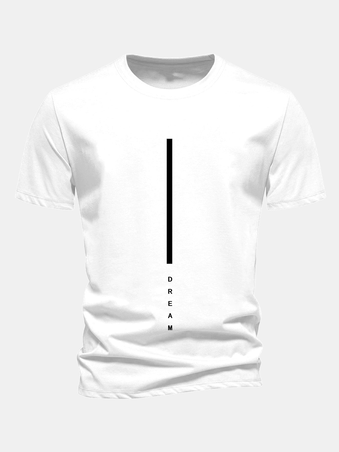 Regulär geschnittenes Traumstreifen-Print Baumwoll-T-Shirt
