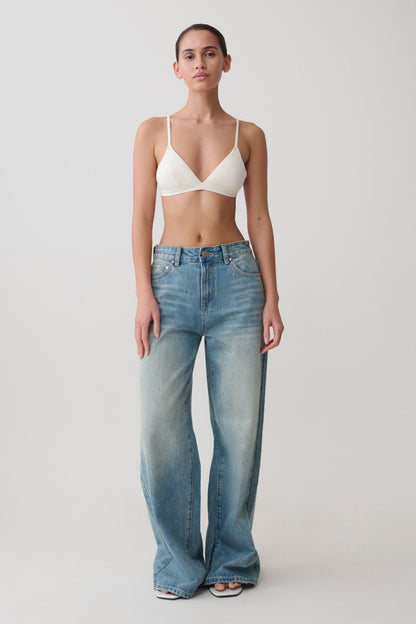 Kels Mikro Dreieck Bralette - Weiß