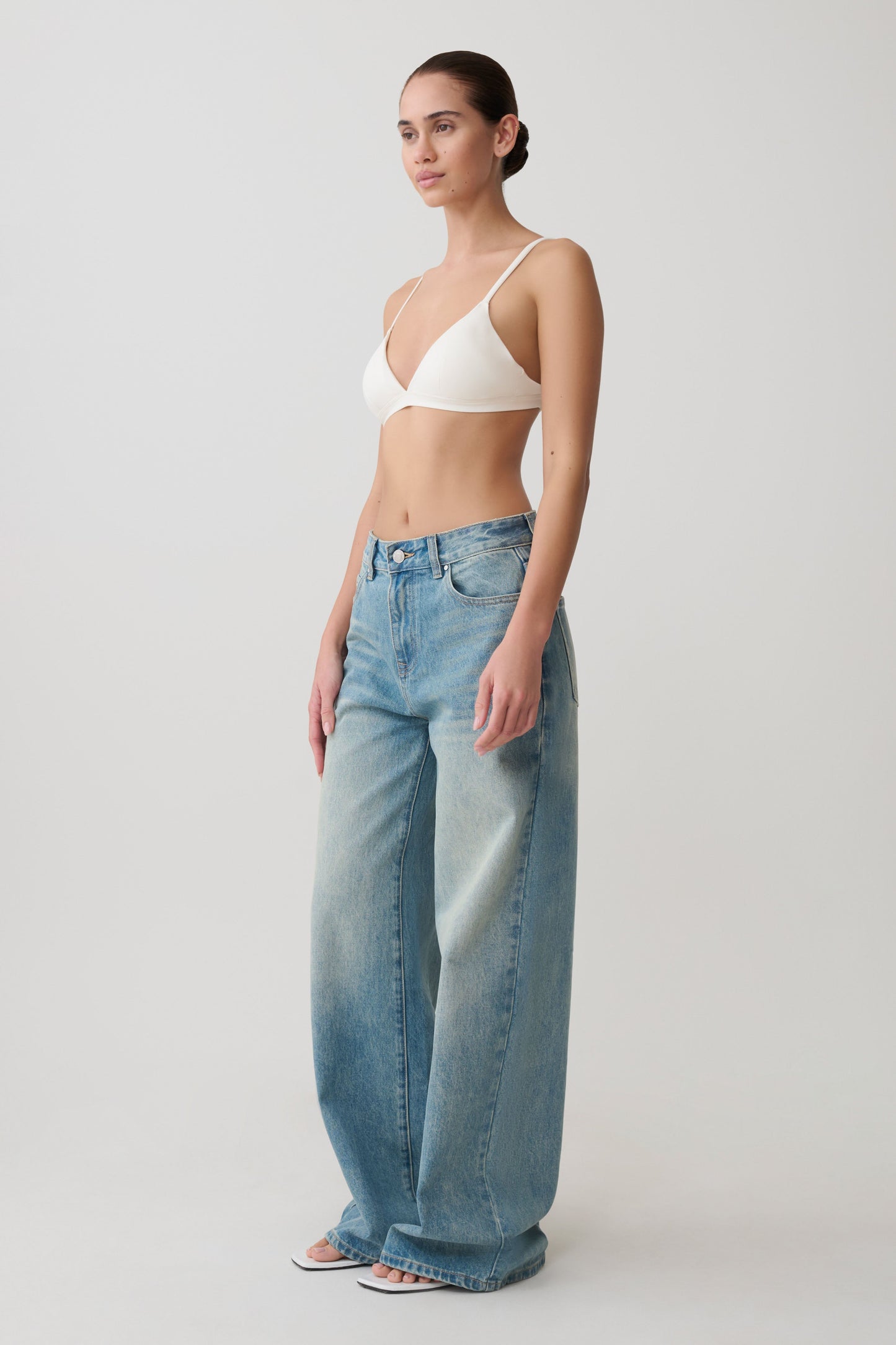 Kels Mikro Dreieck Bralette - Weiß