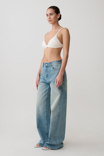 Kels Mikro Dreieck Bralette - Weiß
