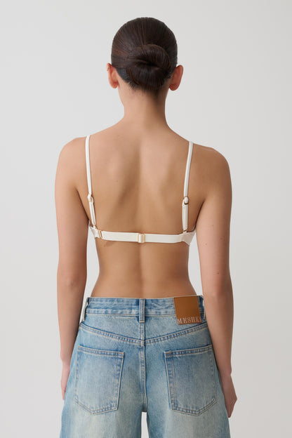 Kels Mikro Dreieck Bralette - Weiß