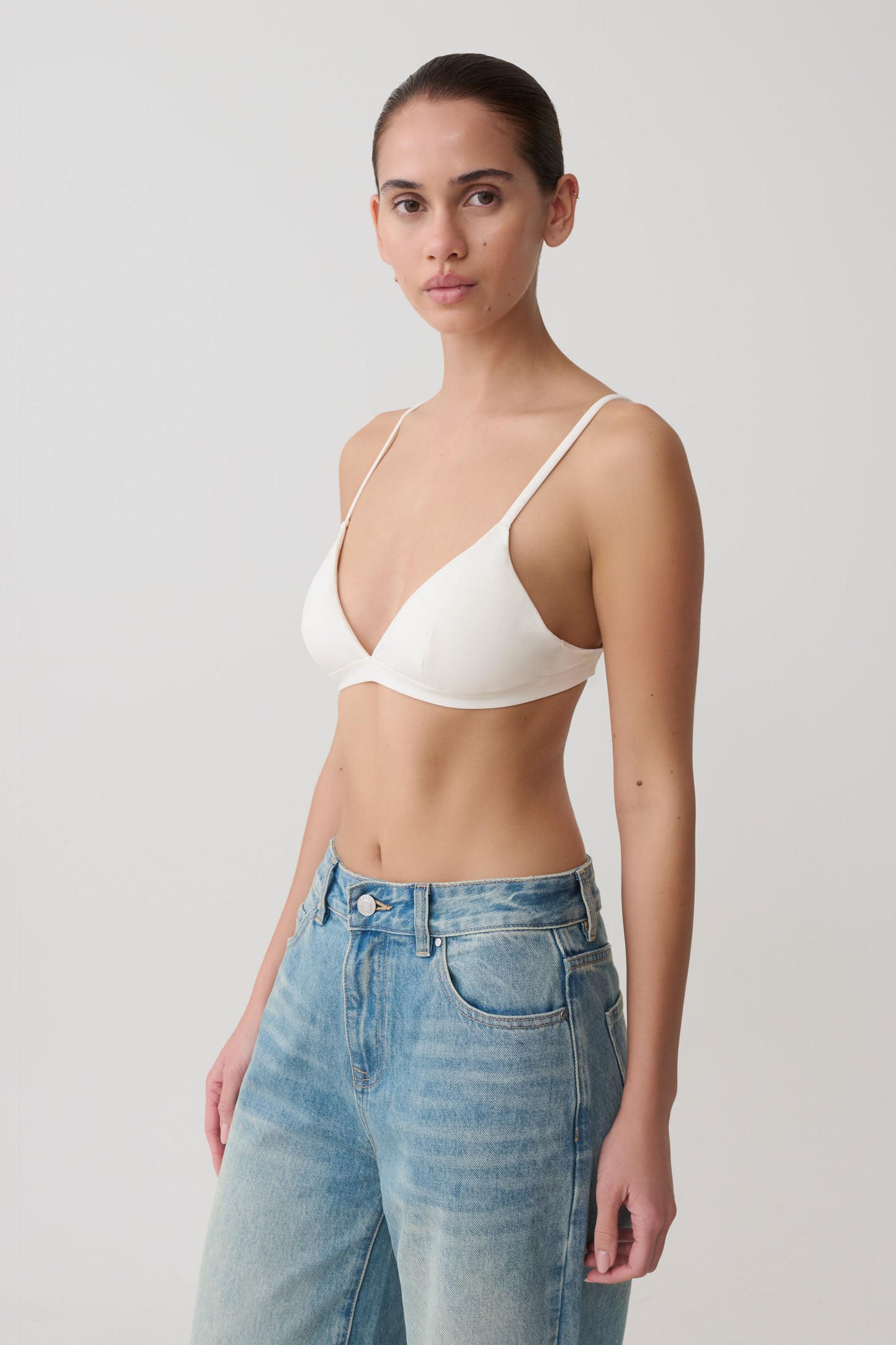 Kels Mikro Dreieck Bralette - Weiß