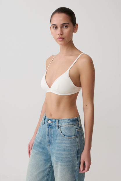 Kels Mikro Dreieck Bralette - Weiß