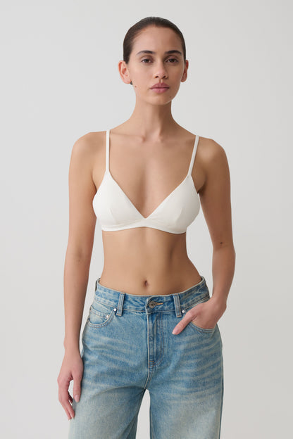Kels Mikro Dreieck Bralette - Weiß