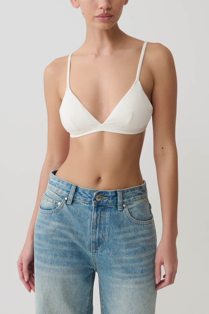 Kels Mikro Dreieck Bralette - Weiß