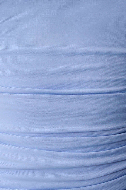 Luu Off Shoulder Slinky Top - Meerblau
