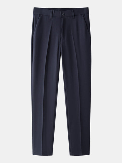 Kontrast Texturiertes Johnny-Kragen Polo & Slim Fit Tapered Hose