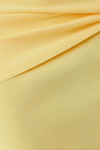 Freida Strick-Mini-Kleid mit Gurt - Zitrone