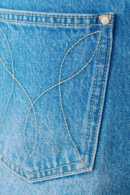 Jace A-Linien Denim Shorts - Sommer Blau