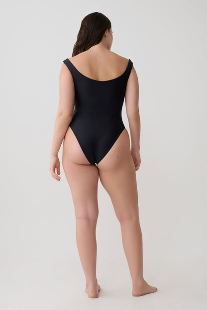 Yumi U-Wire Plunge Einteiler Badeanzug - Schwarz
